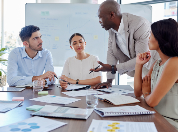 association-group group of professionals having a discussion